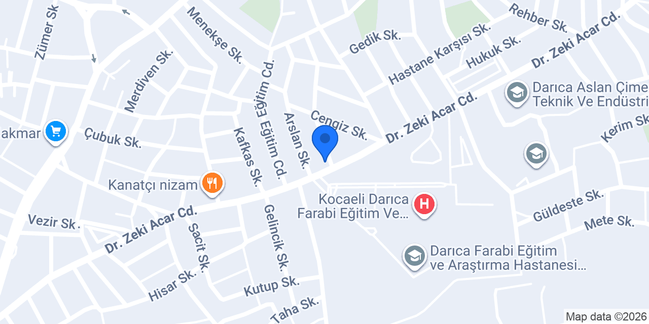 DARICA YASEMİN ECZANESİ konumu