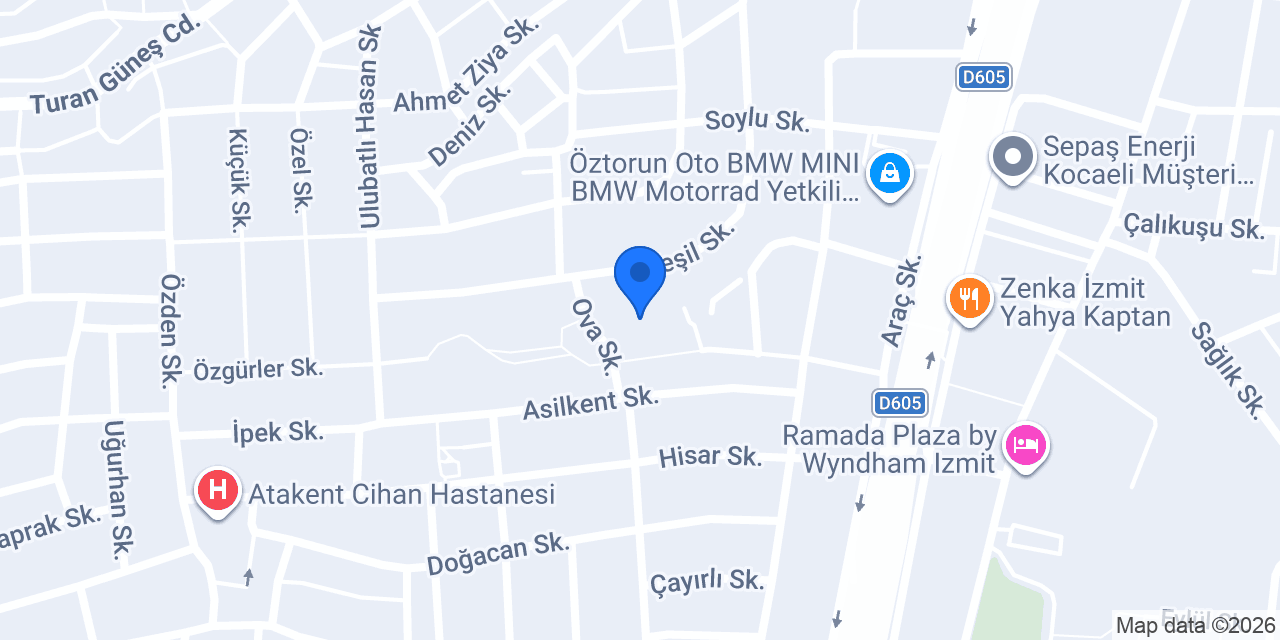 İzmit Tarım ve Orman Müdürlüğü konumu