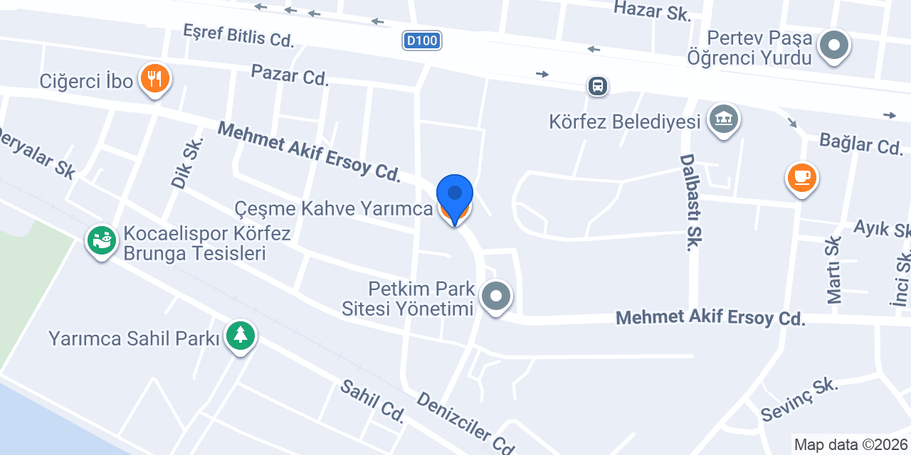 Çeşme Kahve Yarımca konumu