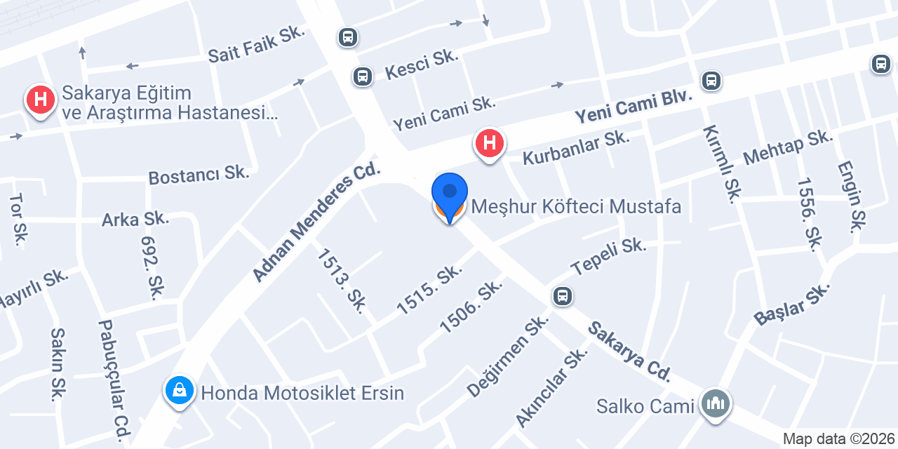 Meşhur Köfteci Mustafa konumu