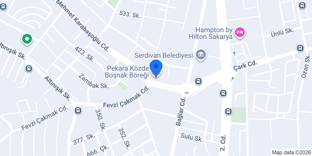 Pekara Közde Boşnak Böreği konumu