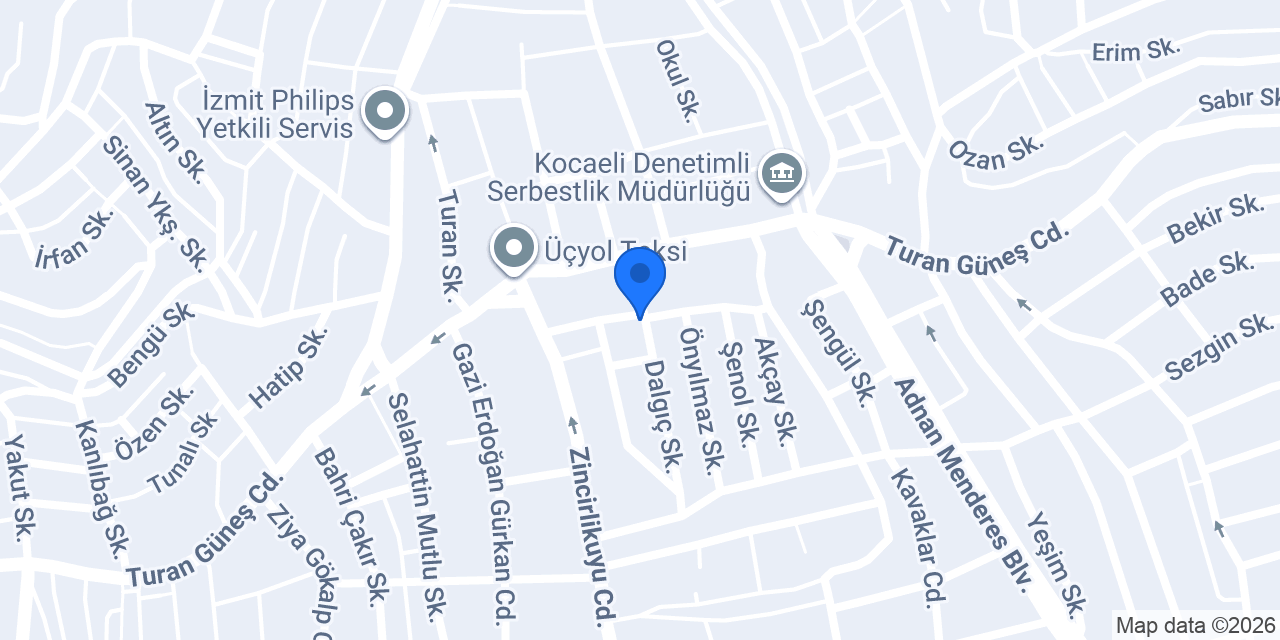 İzmit Su Tesisat konumu