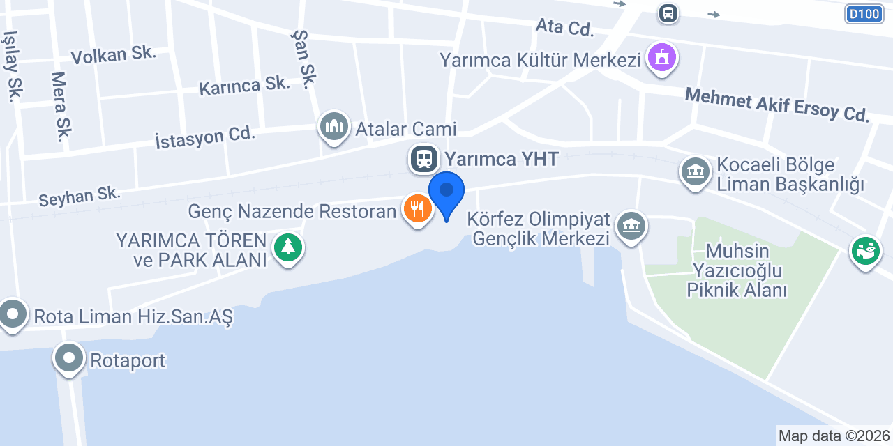 Yarımca Vapur İskelesi konumu