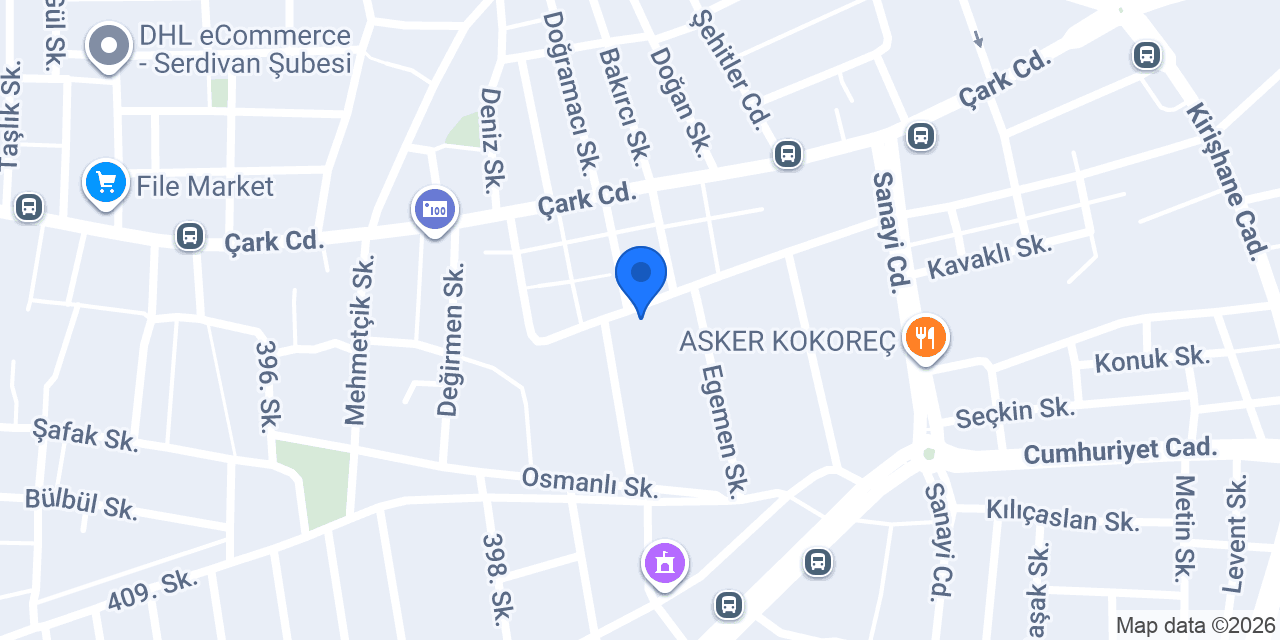 Yetkinli Servis konumu
