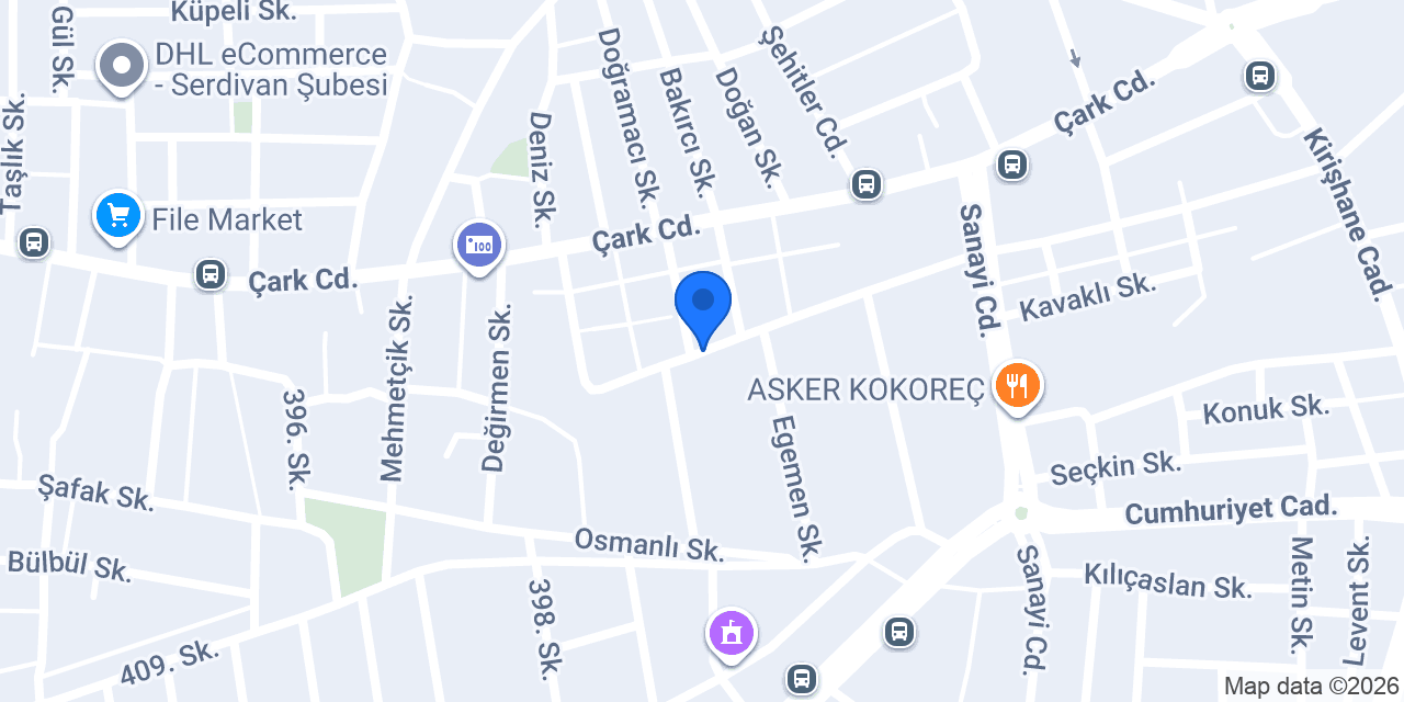 Çetinler Halı Mobilya konumu