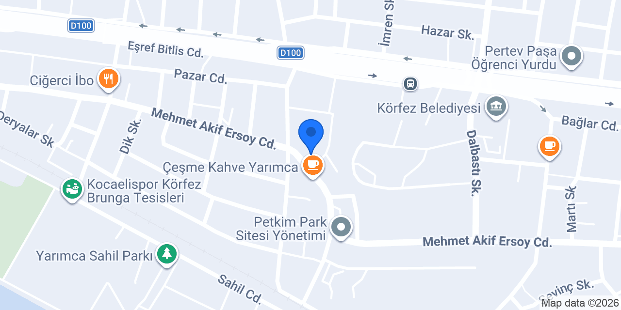 Özel Yarımca Sürücü Kursu konumu