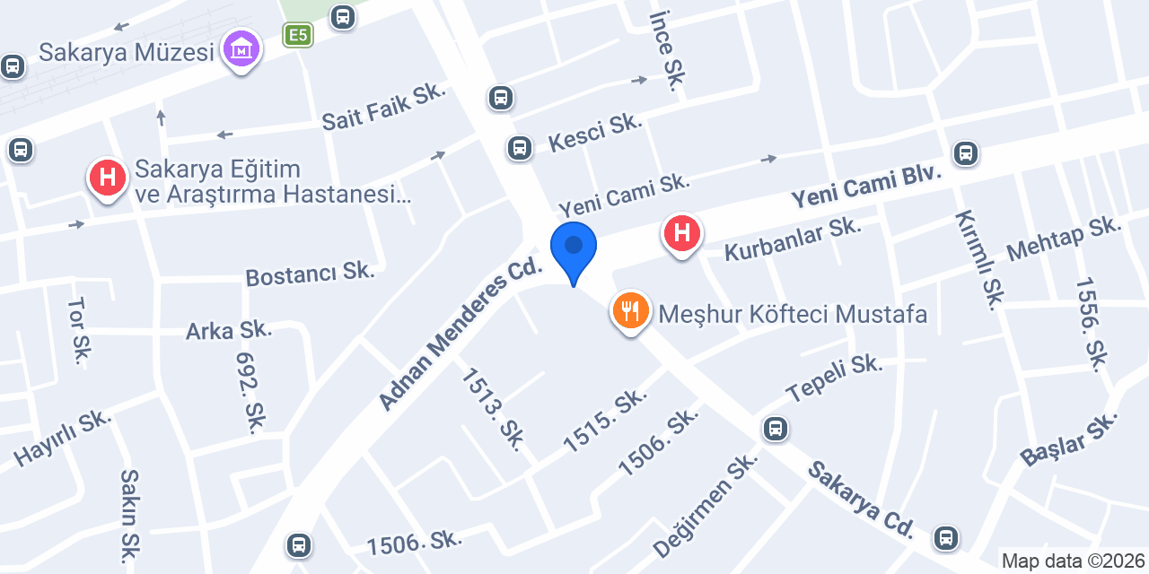 Sakarya Optik konumu