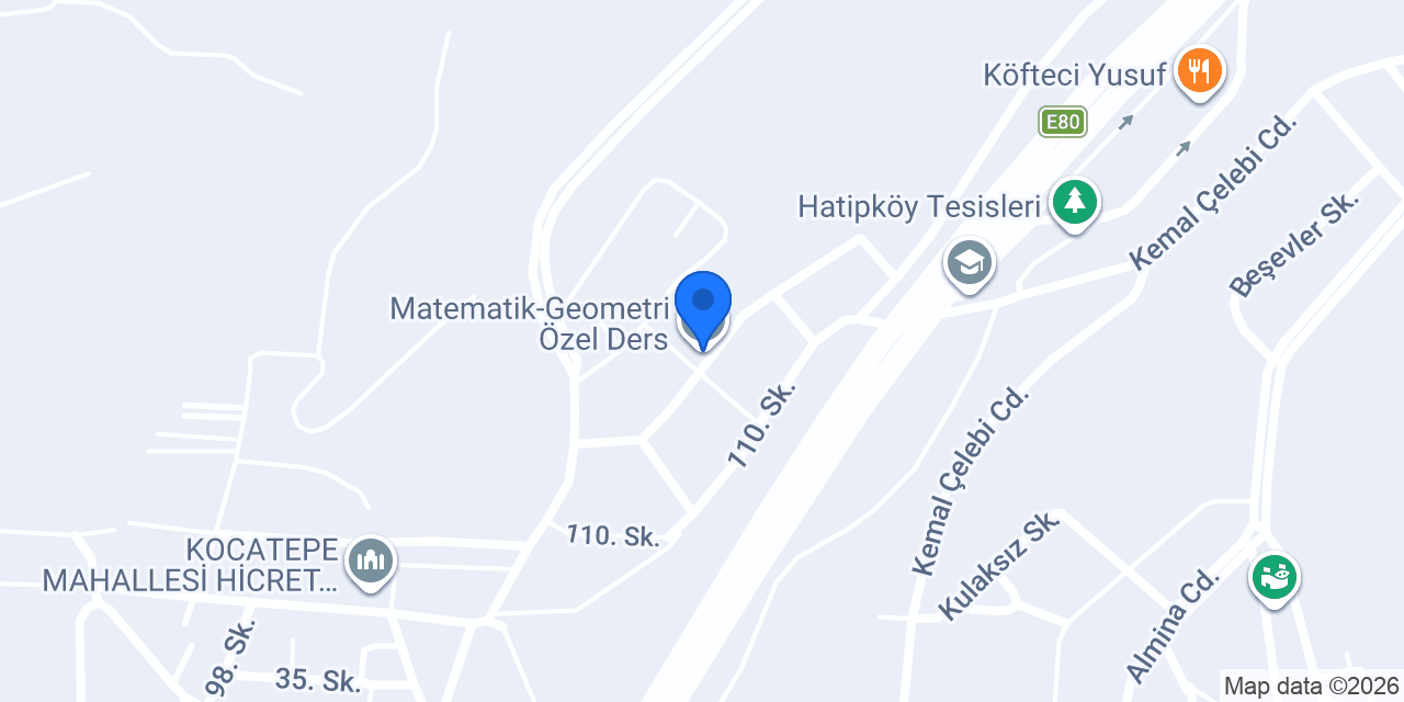 Matematik-Geometri Özel Ders konumu