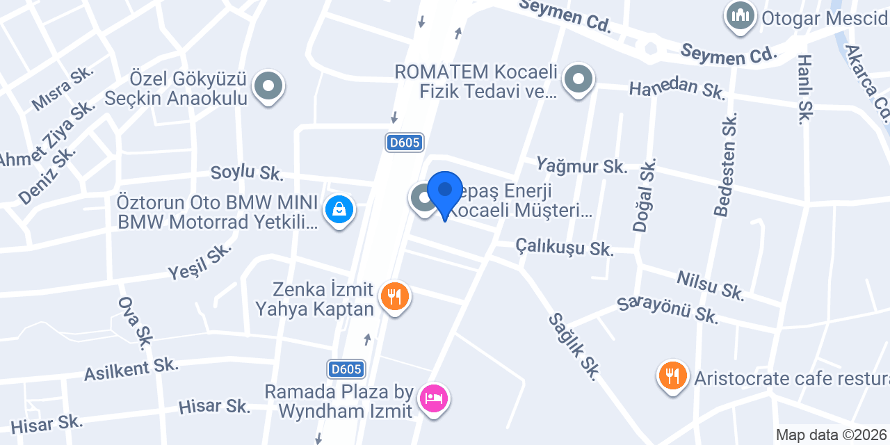 İBF Doğan İnşaat – İBF Rising Office Bölge Satış Ofisi konumu