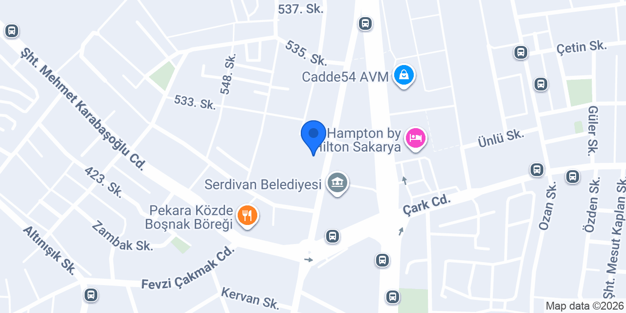 Sakarya Anadolu Lisesi konumu