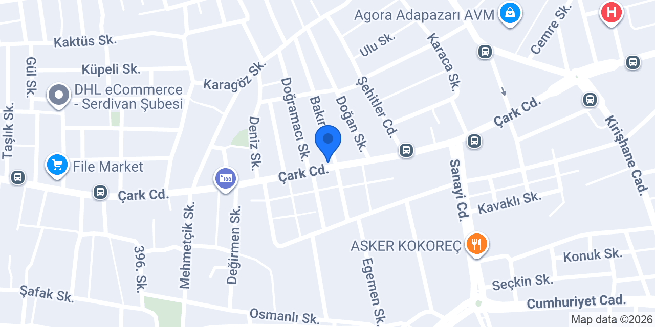 Ziraat Katılım Serdivan Şubesi konumu