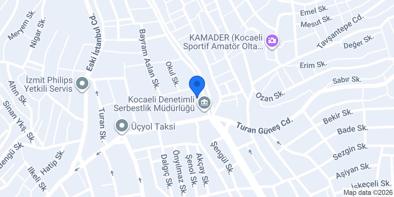 İzmit İngilizce Kursu konumu