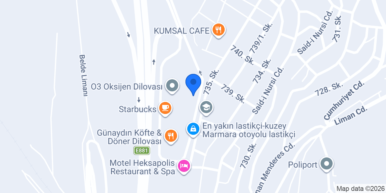 Dilovasi vozol puff bar konumu