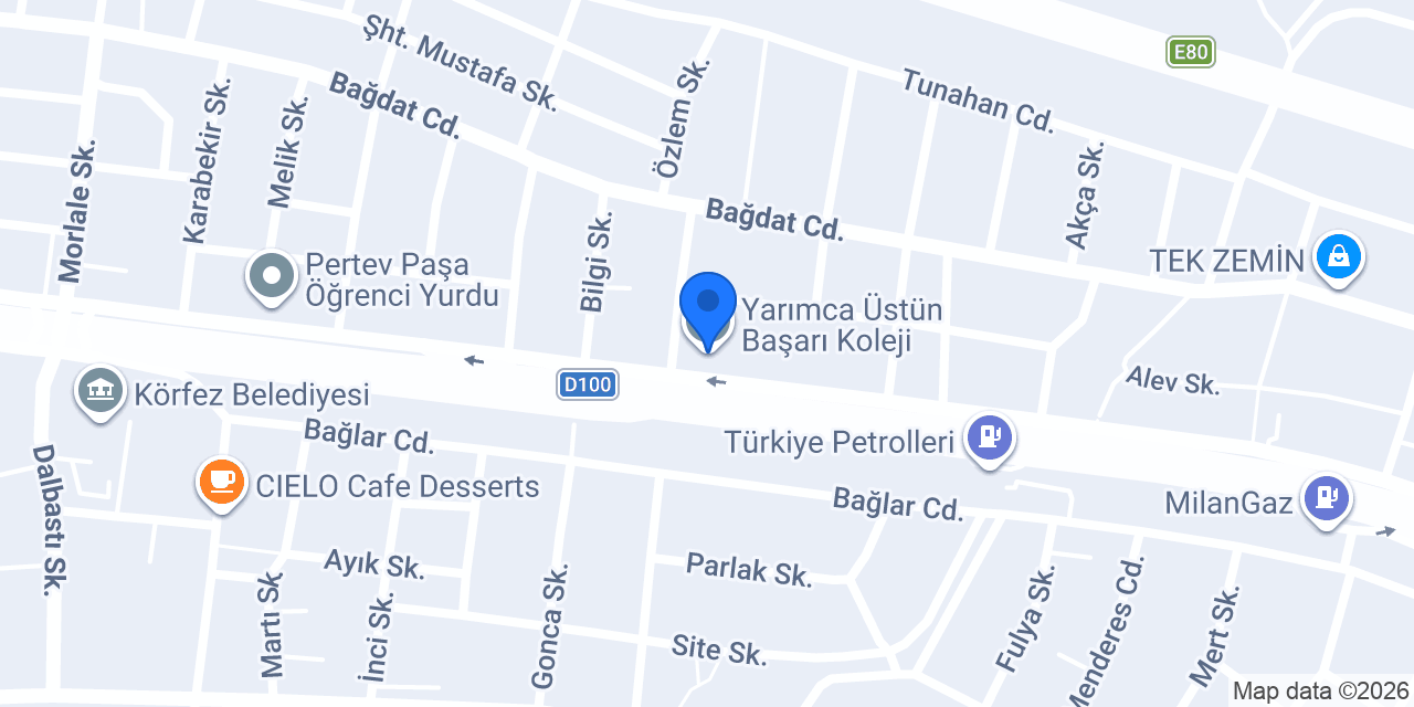Yarımca Üstün Başarı Koleji konumu