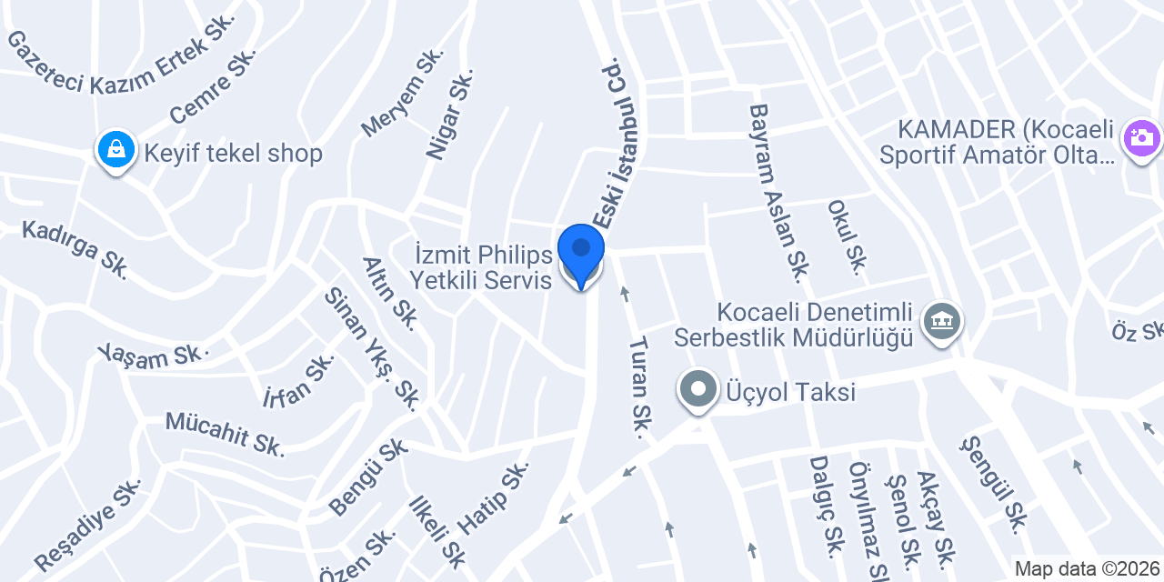 İzmit Philips Yetkili Servis konumu