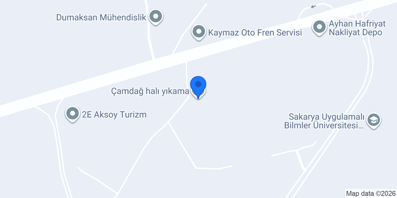 Çamdağ halı yıkama konumu