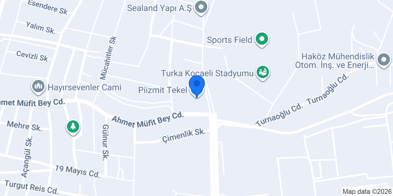 Piizmit Tekel konumu