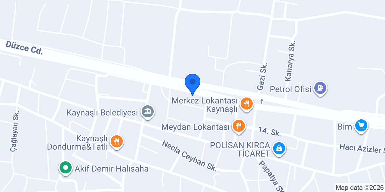 KAAN İNŞAAT DÜZCE konumu