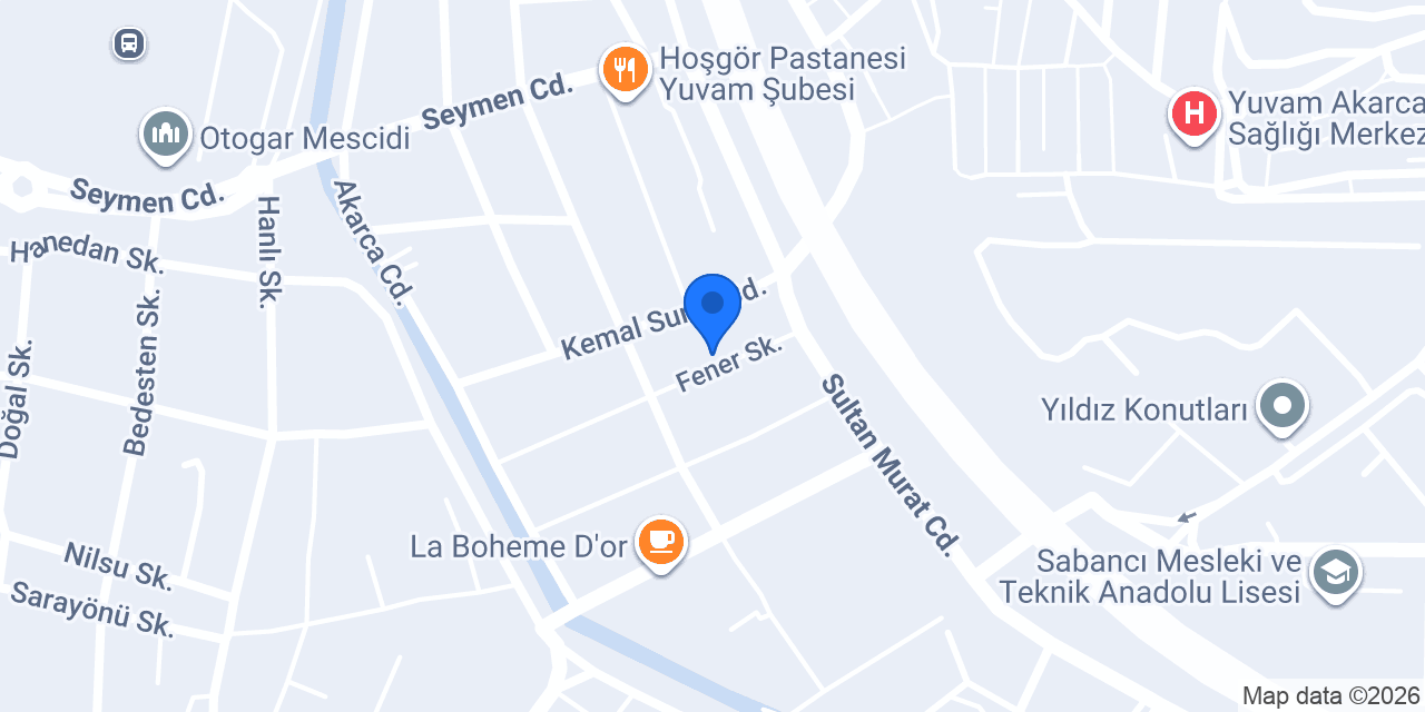Yuvam Veteriner Kliniği konumu