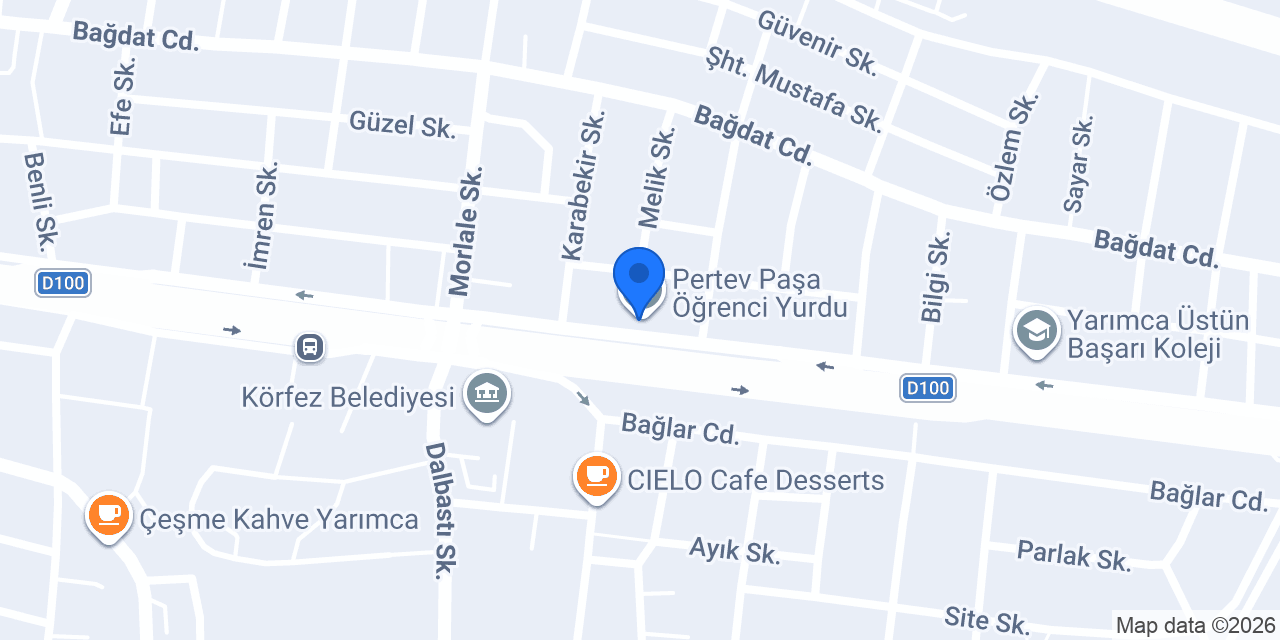 Pertev Paşa Öğrenci Yurdu konumu