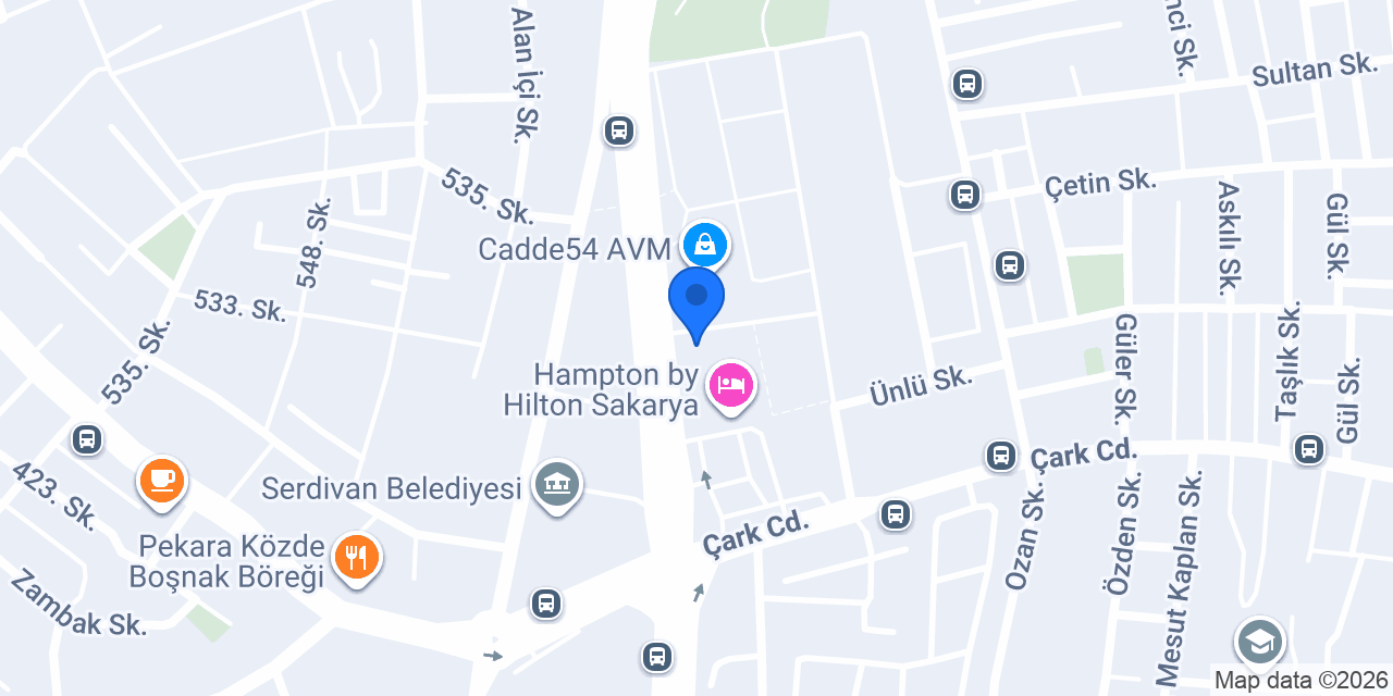 Cinens Sinemaları Sakarya Cadde54 konumu