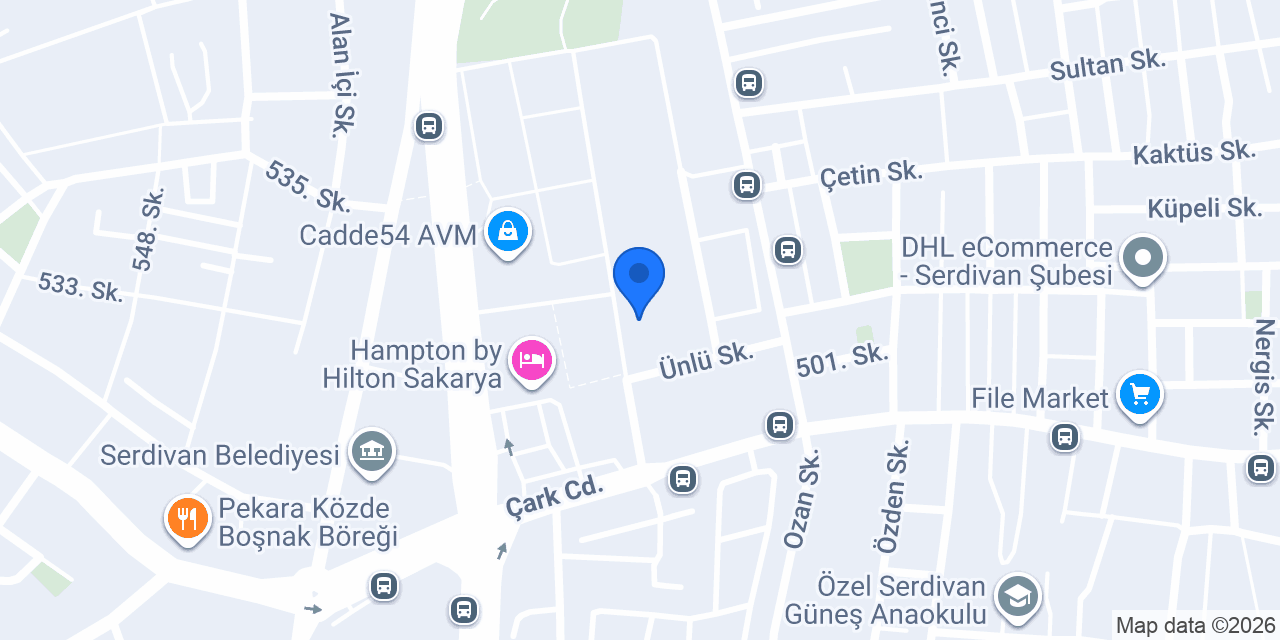 Optizen Optik Sakarya Cadde 54 Avm konumu