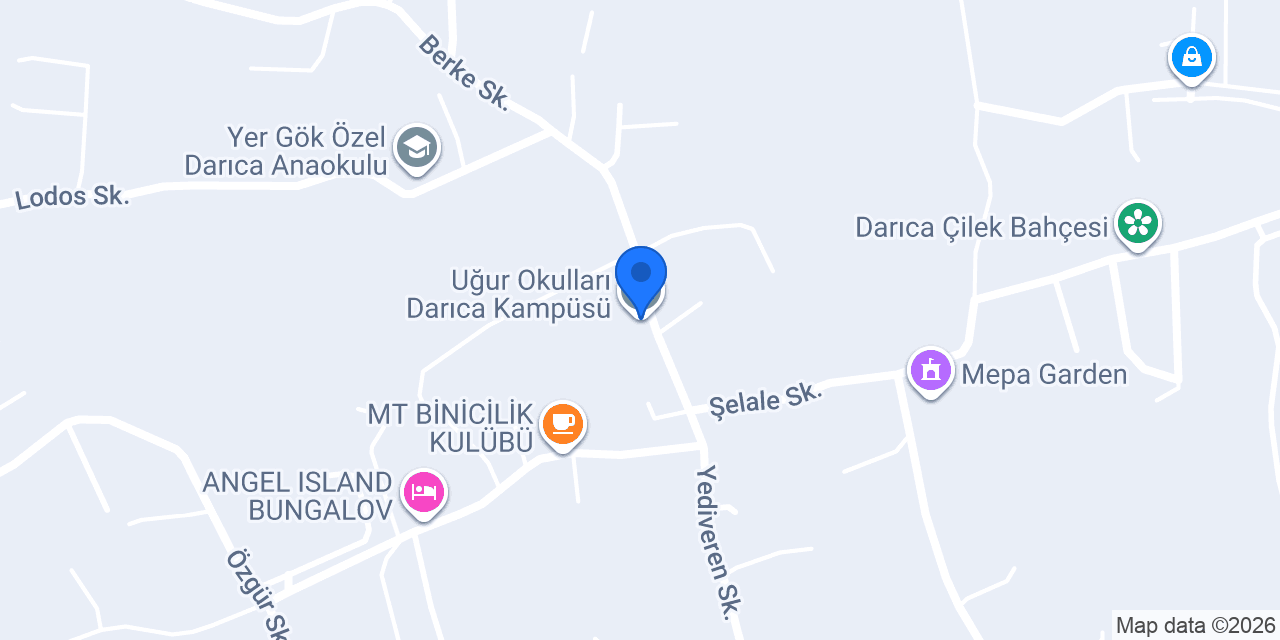 Uğur Okulları Darıca Kampüsü konumu