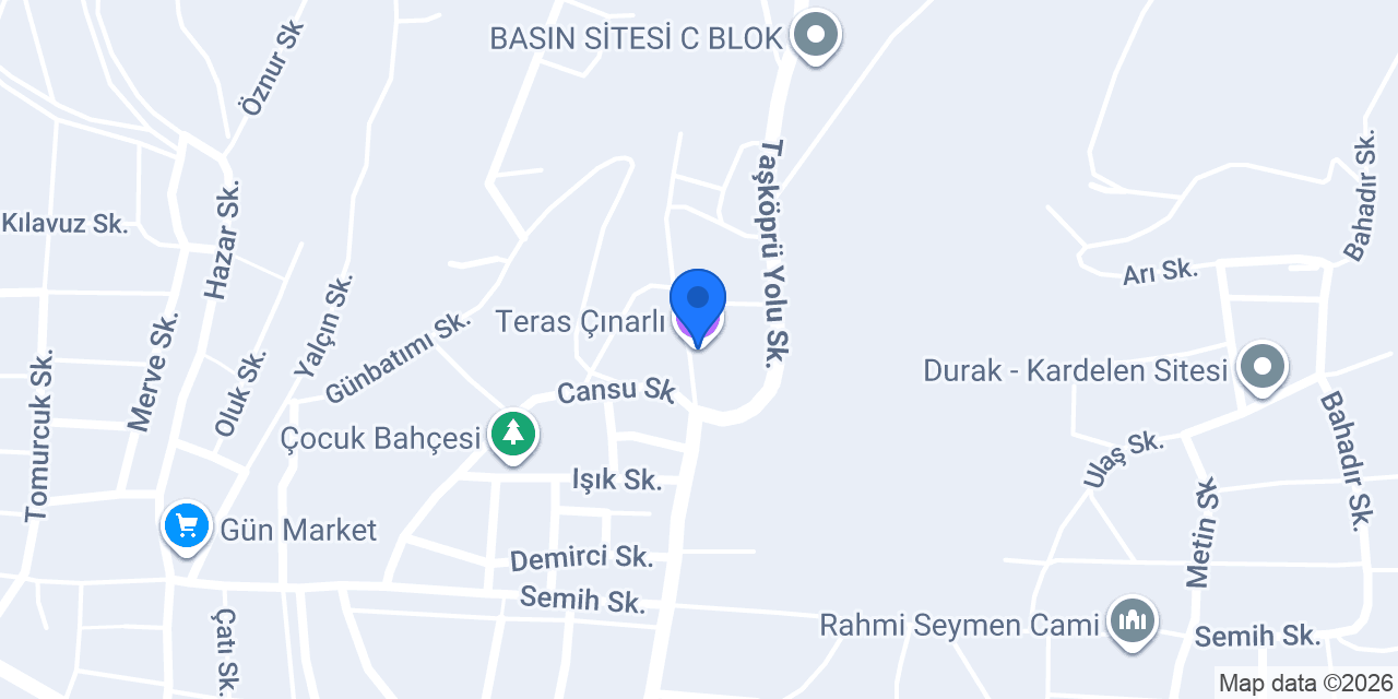 Teras Çınarlı konumu