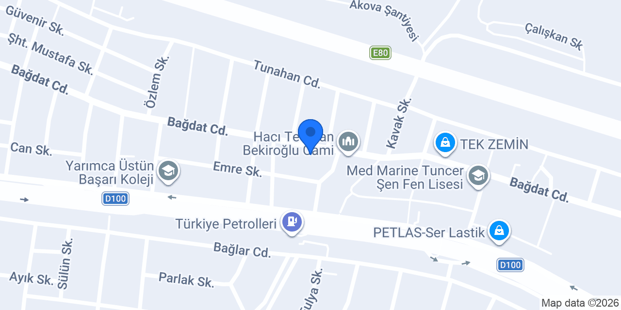 Parlak İş Elbiseleri Derince şübesi konumu