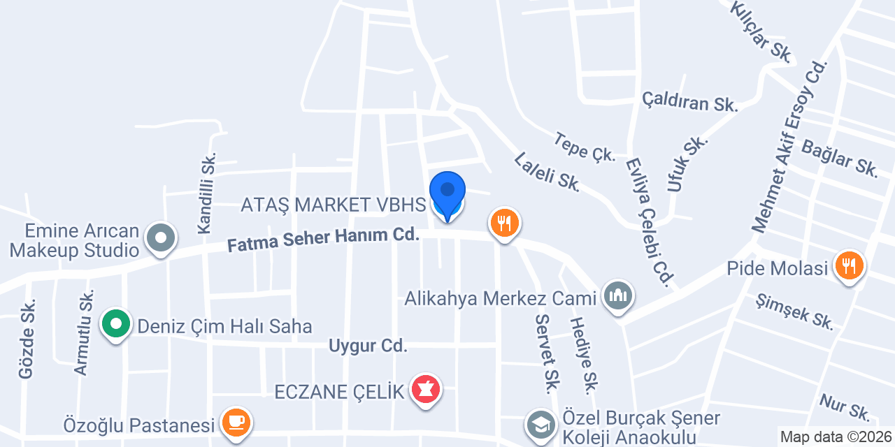 ATAŞ MARKET VBHS konumu