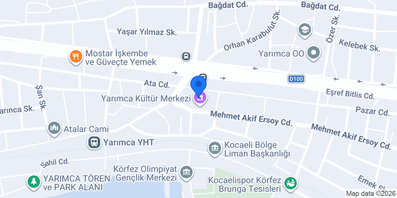 KO-MEK Yarımca Kurs Merkezi konumu
