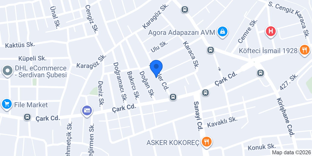 Sürat Kargo Serdivan Şube konumu