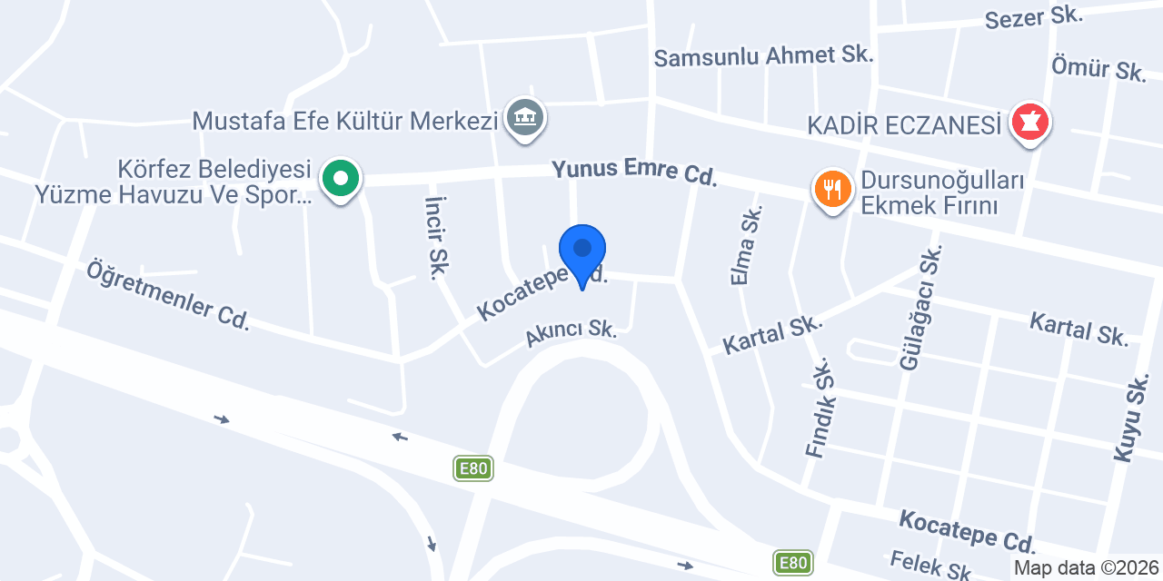 KÖRFEZ MESLEKİ EĞİTİM MERKEZİ konumu