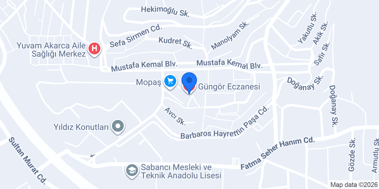 Güngör Eczanesi konumu