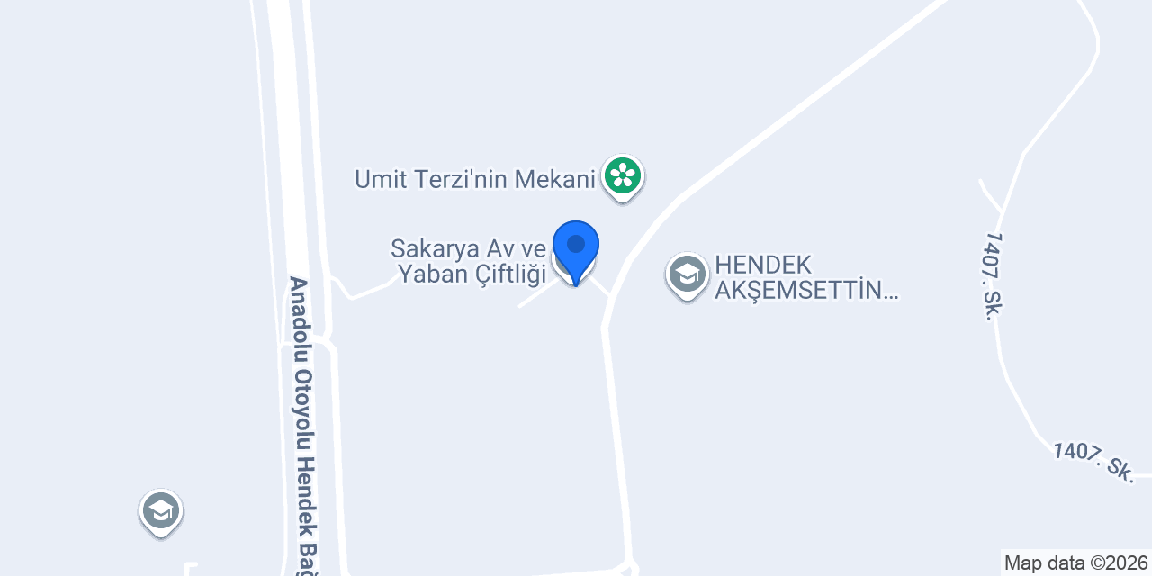 Sakarya Av ve Yaban Çiftliği konumu