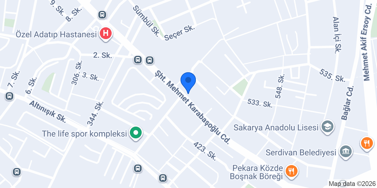 Sütlüce Kadayıf Sakarya konumu