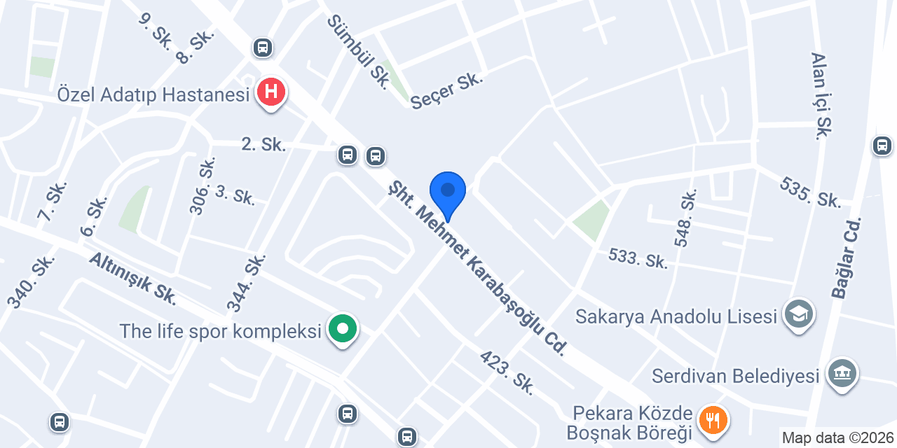 Koshe Lounge Serdivan konumu