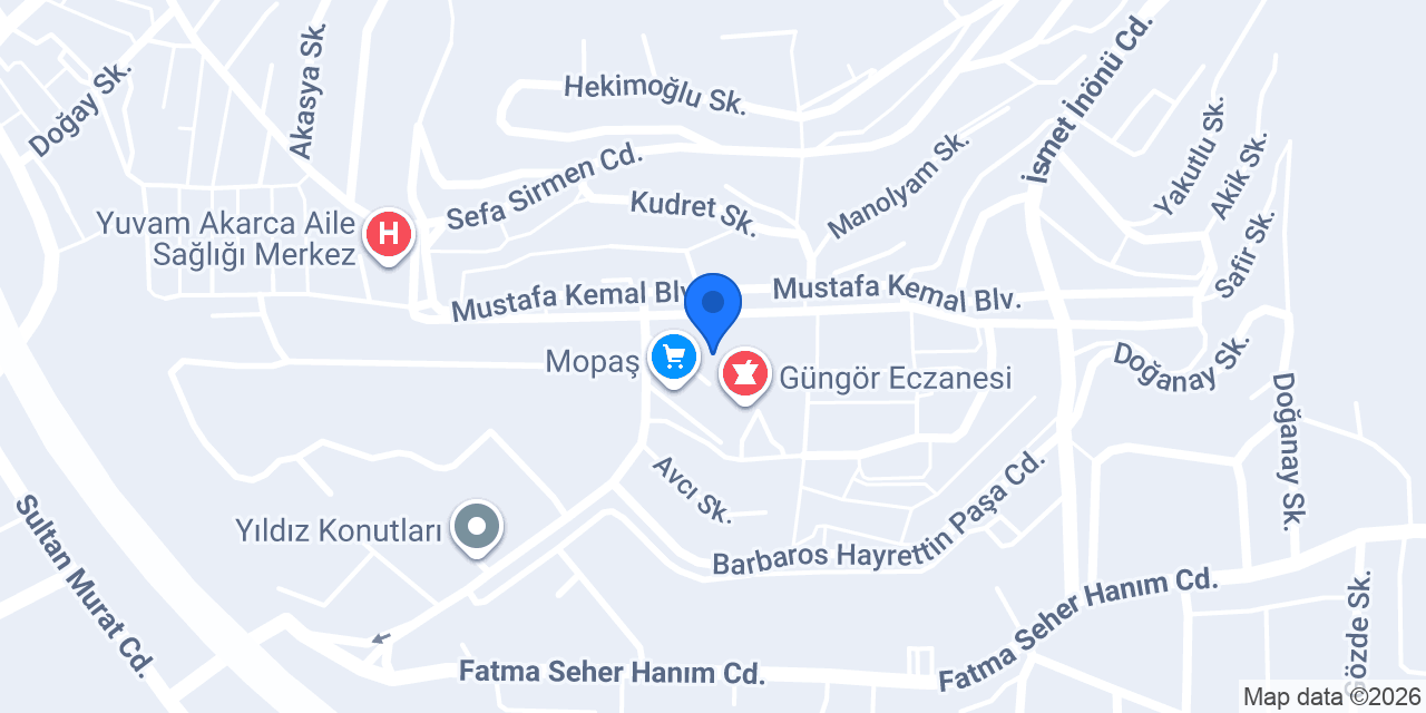 Atun Eczanesi konumu