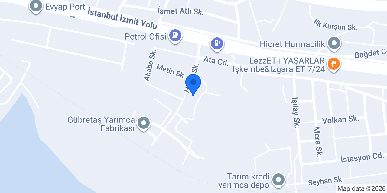 Türkiye Petrolleri - Yarımca Terminali konumu