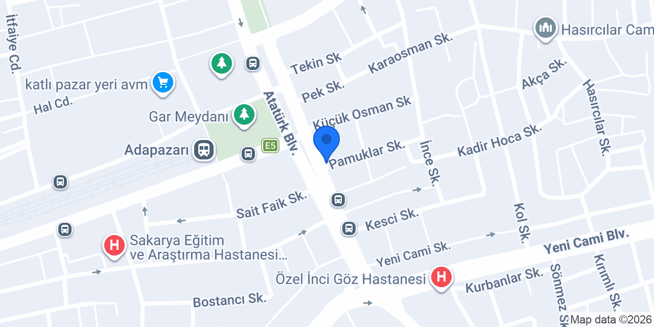 Türkiye Finans Adapazarı Şubesi konumu