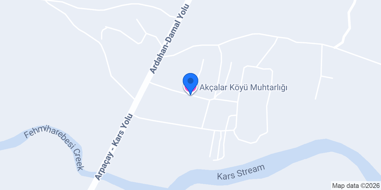 Akçalar Köyü Muhtarlığı konumu