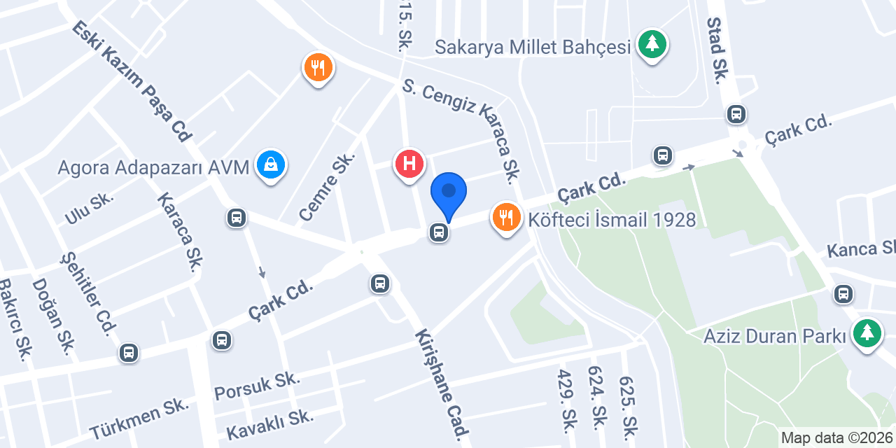 Sakarya Merkez Taksi konumu