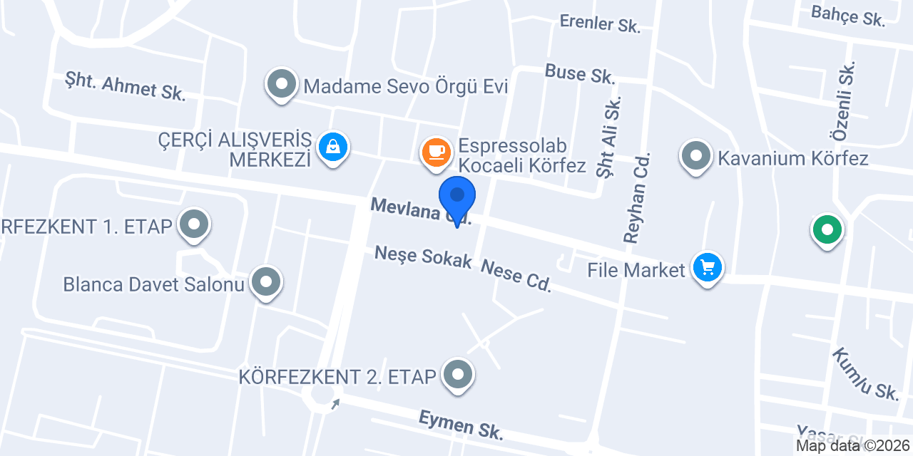 Hünkar Künefe Körfez konumu