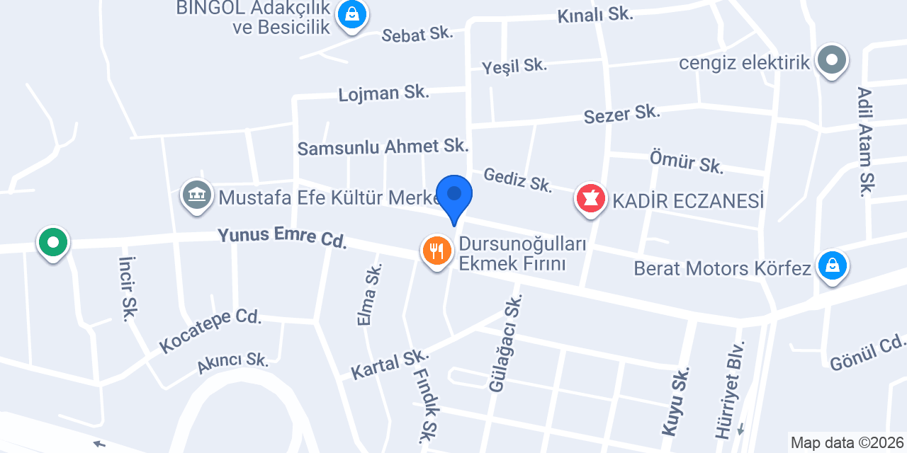 Aybir Yapı Market konumu