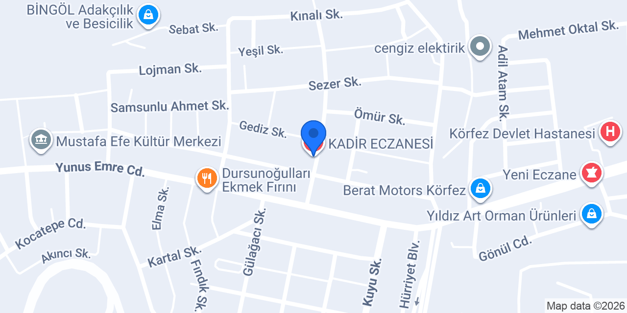 KADİR ECZANESİ konumu
