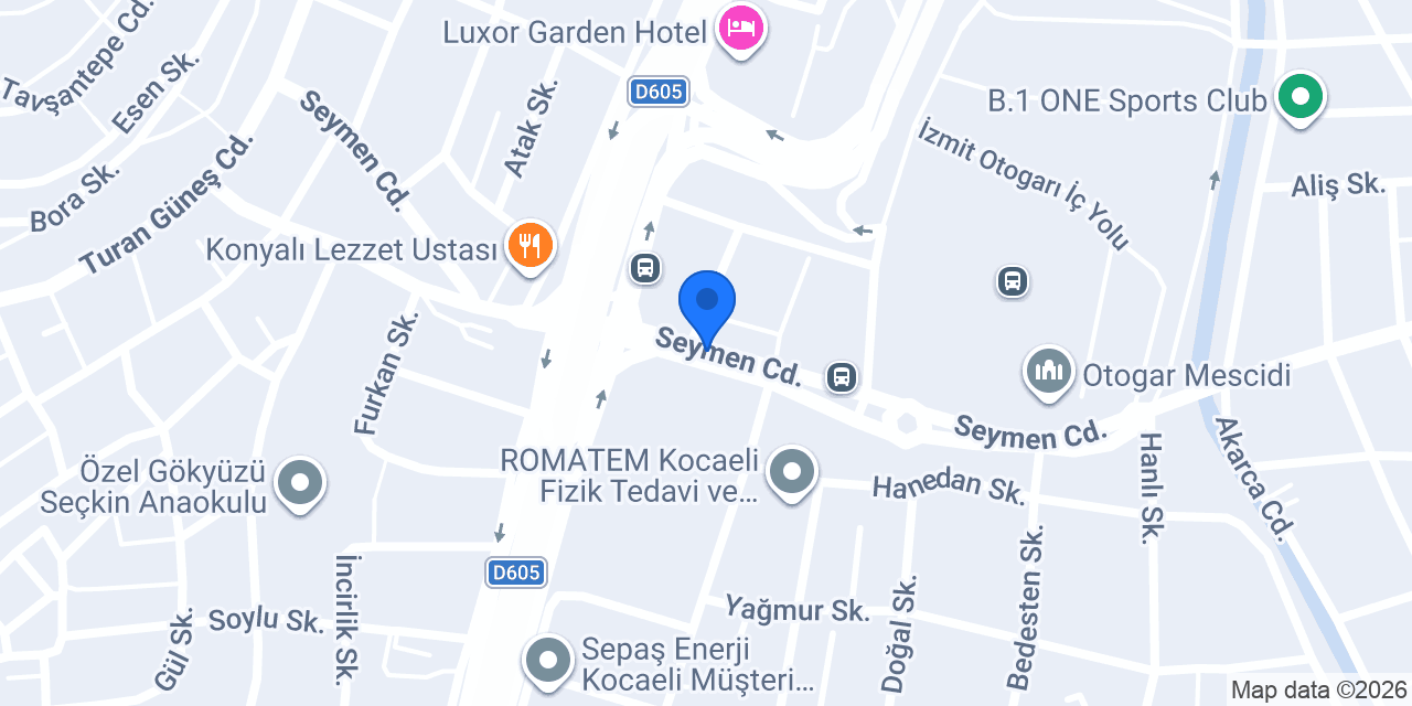 Varan Turizm -İzmit Terminali konumu