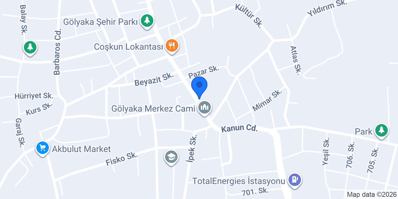 Ziraat Bankası Gölyaka Şubesi konumu