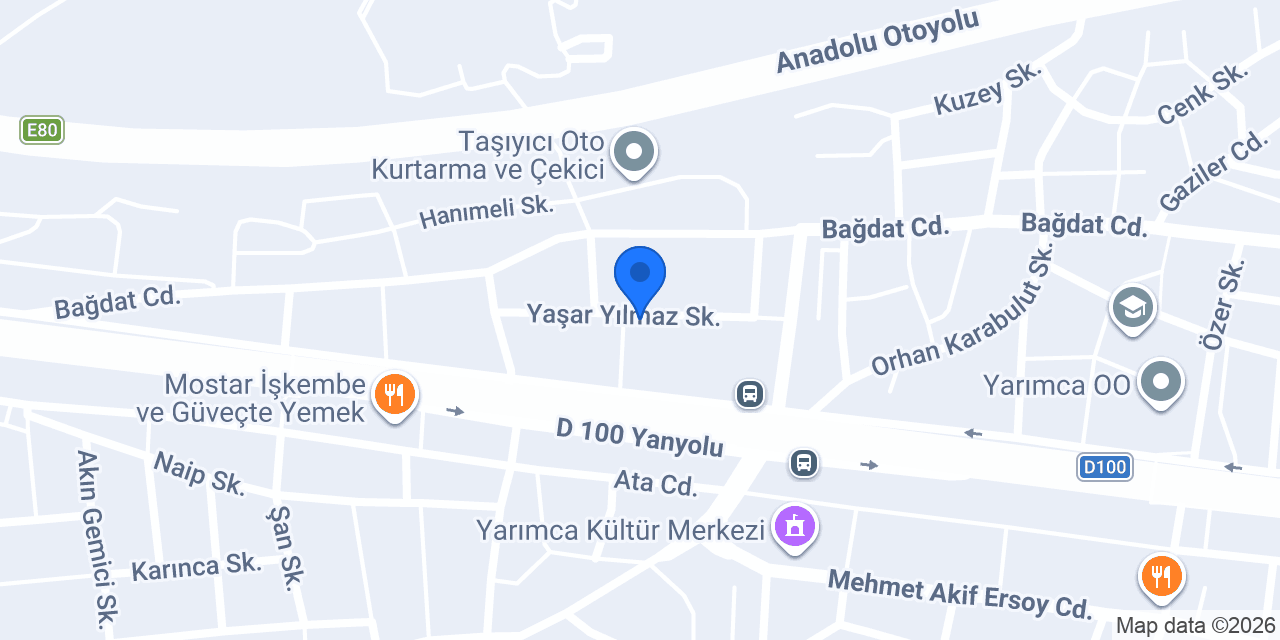 Pars Oto Kurtarma konumu