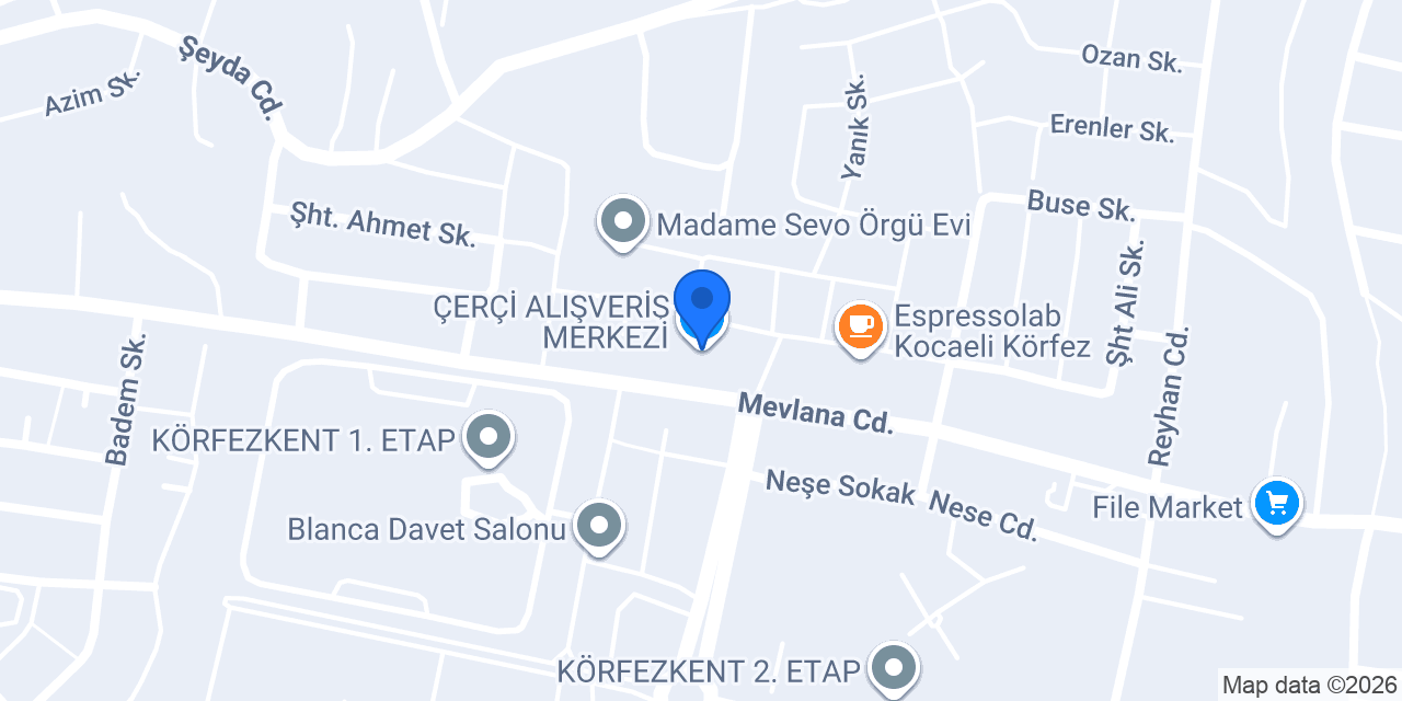 ÇERÇİ ALIŞVERİŞ MERKEZİ konumu