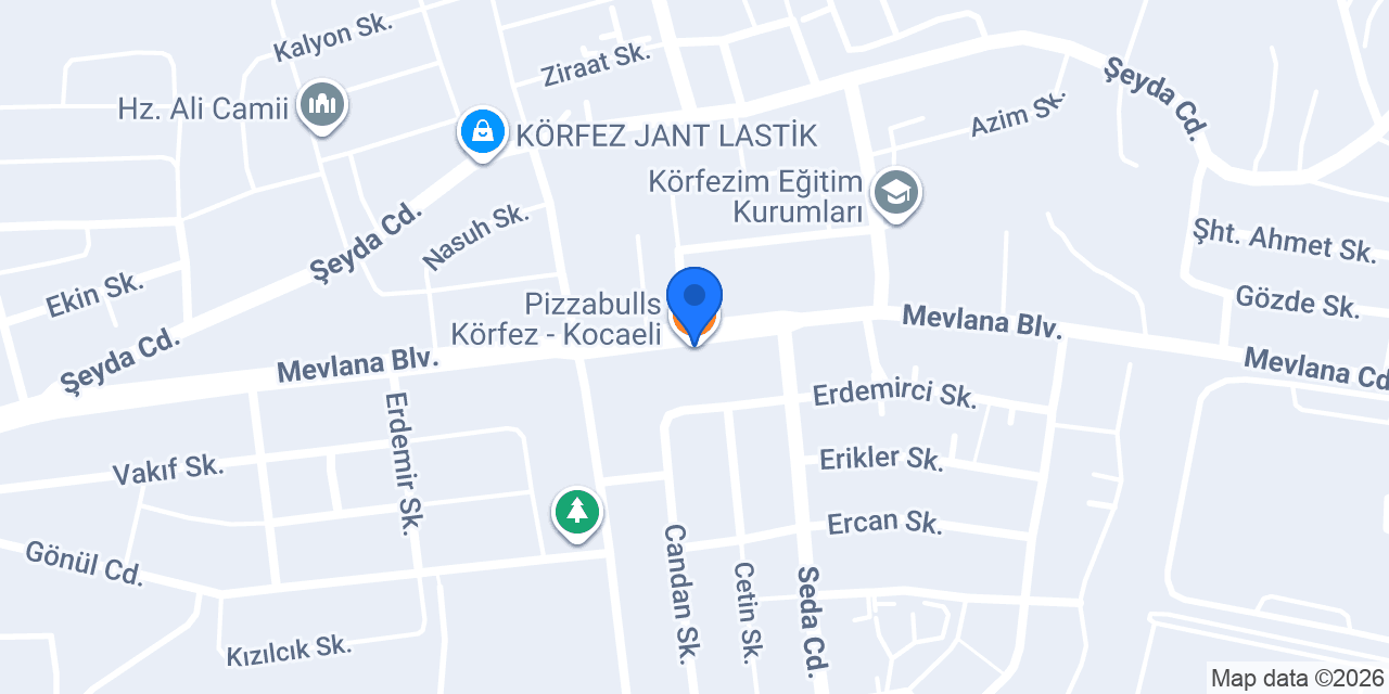 Pizzabulls Körfez - Kocaeli konumu